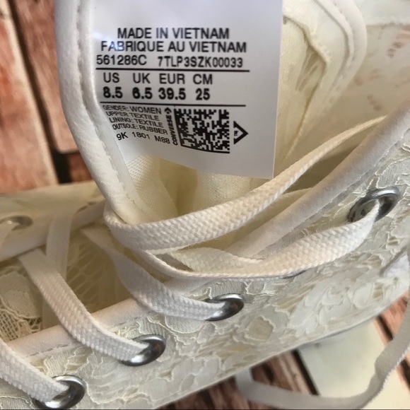 Converse Chuck Taylor Lace High Top Sneakers 8.5 - Picture 5 of 8